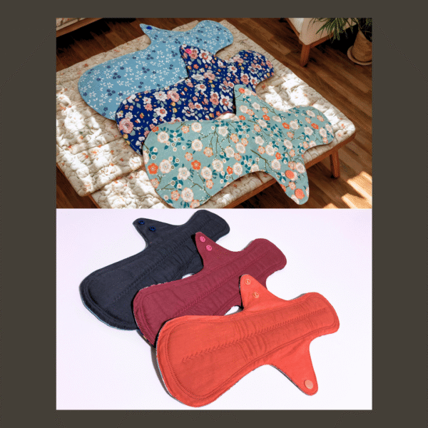 24 Lot de 3 serviettes hygiéniques lavables